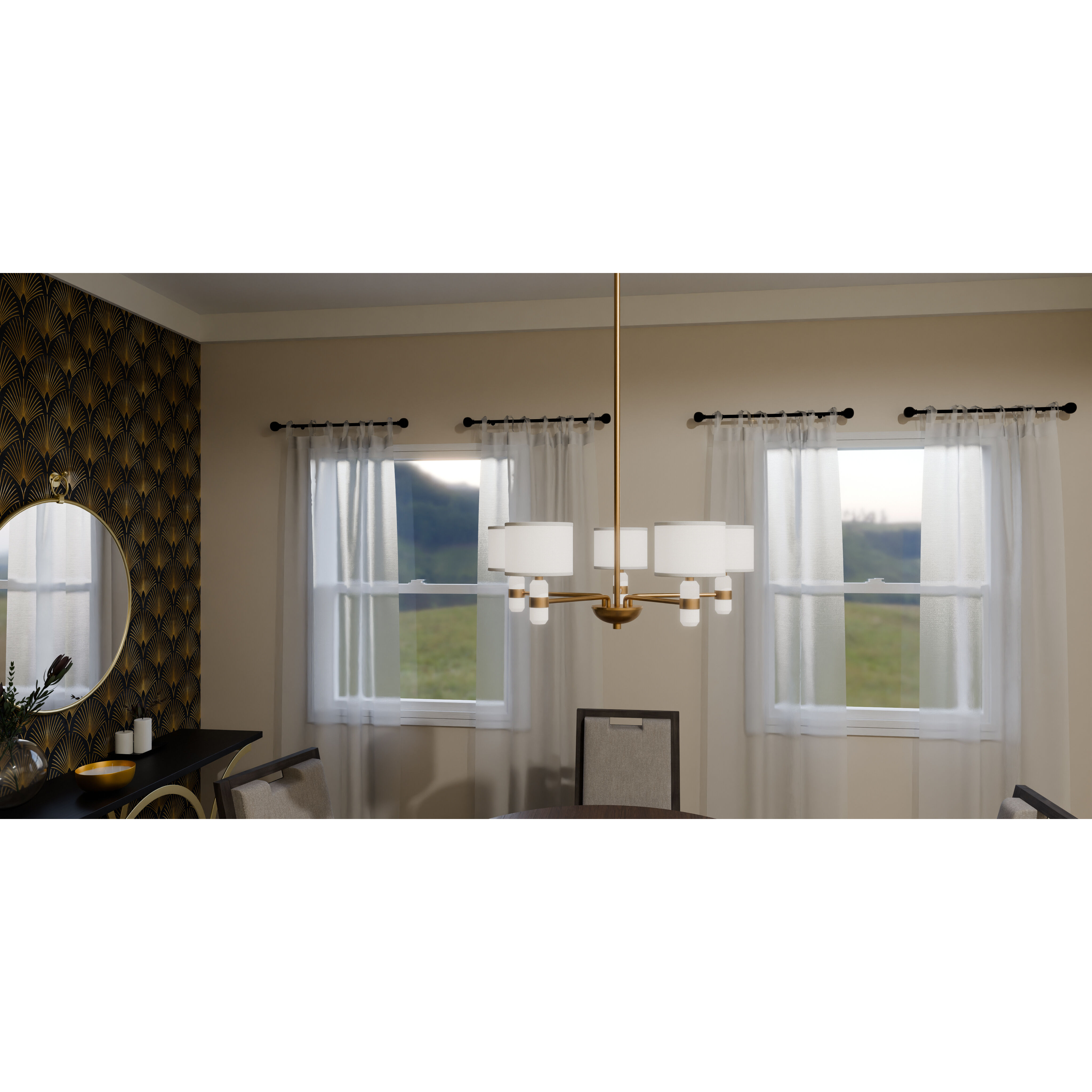 Kimberly 5 Light 30 inch Brushed Weathered Brass Chandelier Ceiling Light