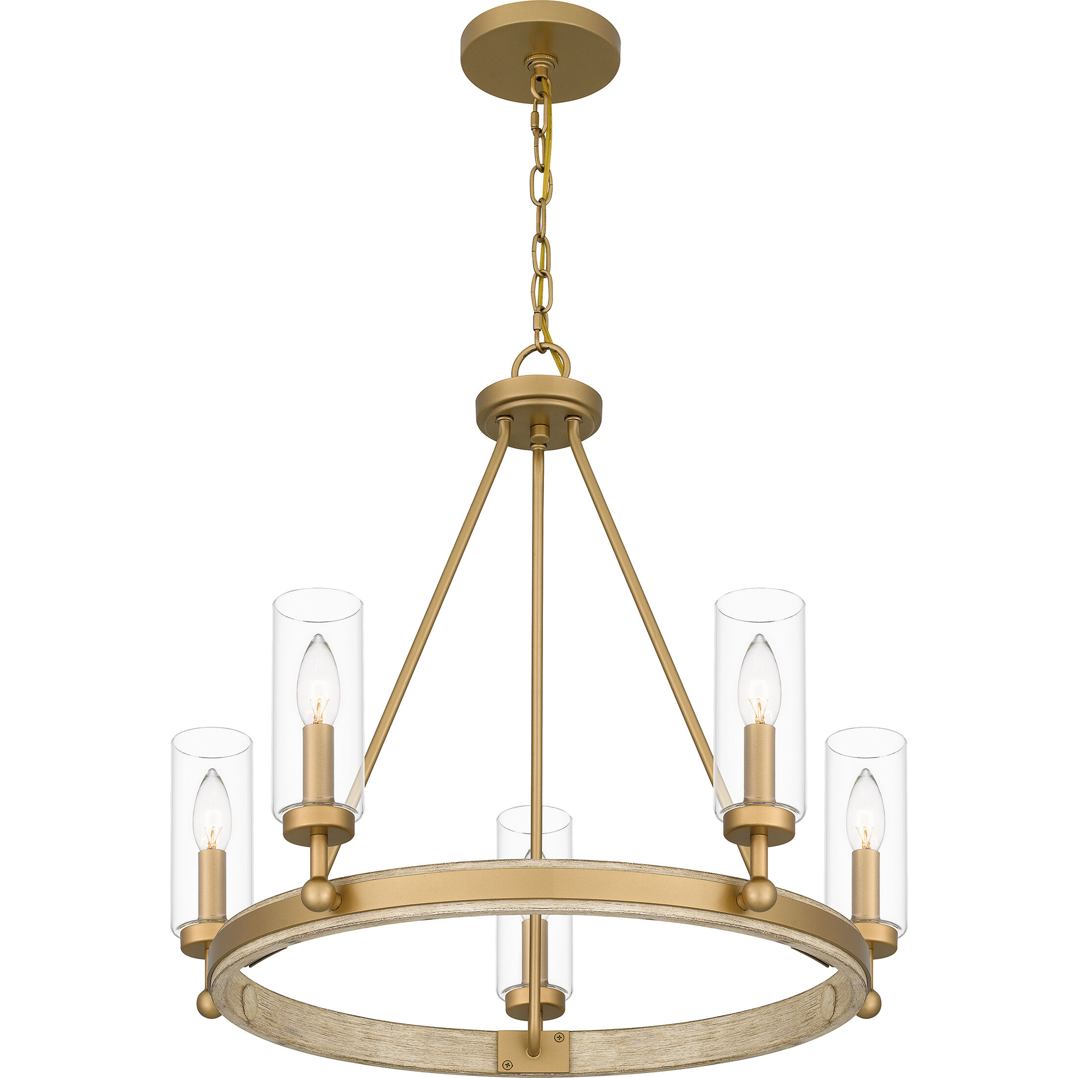 Kelleher 5 Light 24 inch Nouveau Painted Weathered Brass Chandelier Ceiling Light