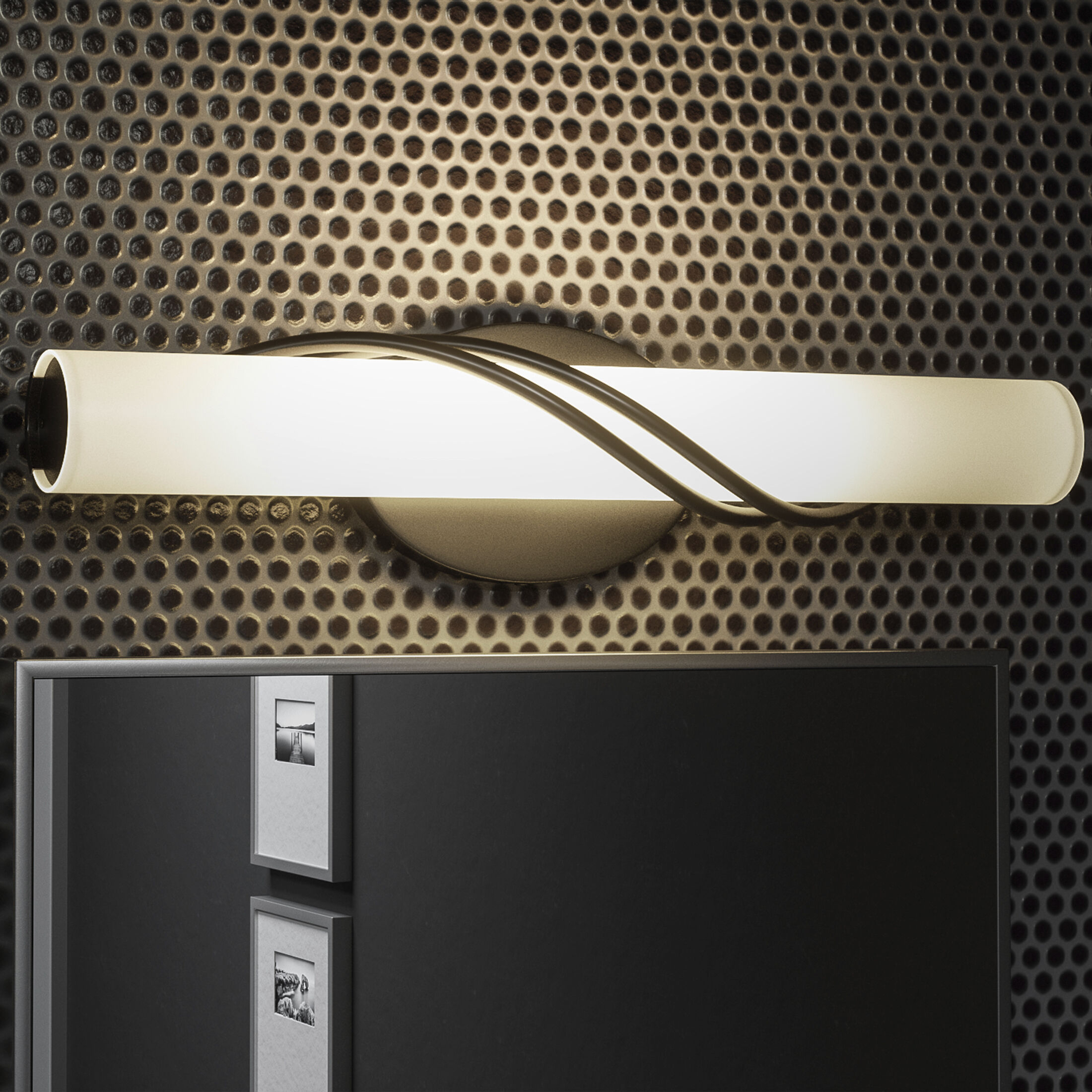 Serenade 19 inch Matte Black Bath Light Wall Light