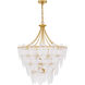 Lilestone 7 Light 28 inch Gold Leaf Pendant Ceiling Light, Large