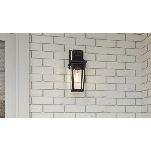 Buckley 1 Light 15 inch Matte Black Outdoor Wall Lantern