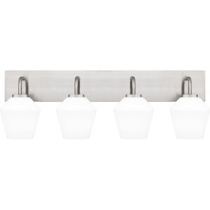 Nielson 4 Light 29.25 inch Brushed Nickel Bath Light Wall Light, Extra Large