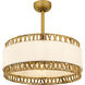 Kate 24 inch Brushed Gold Fandelier