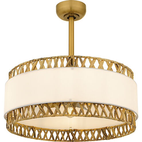 Kate 24 inch Brushed Gold Fandelier