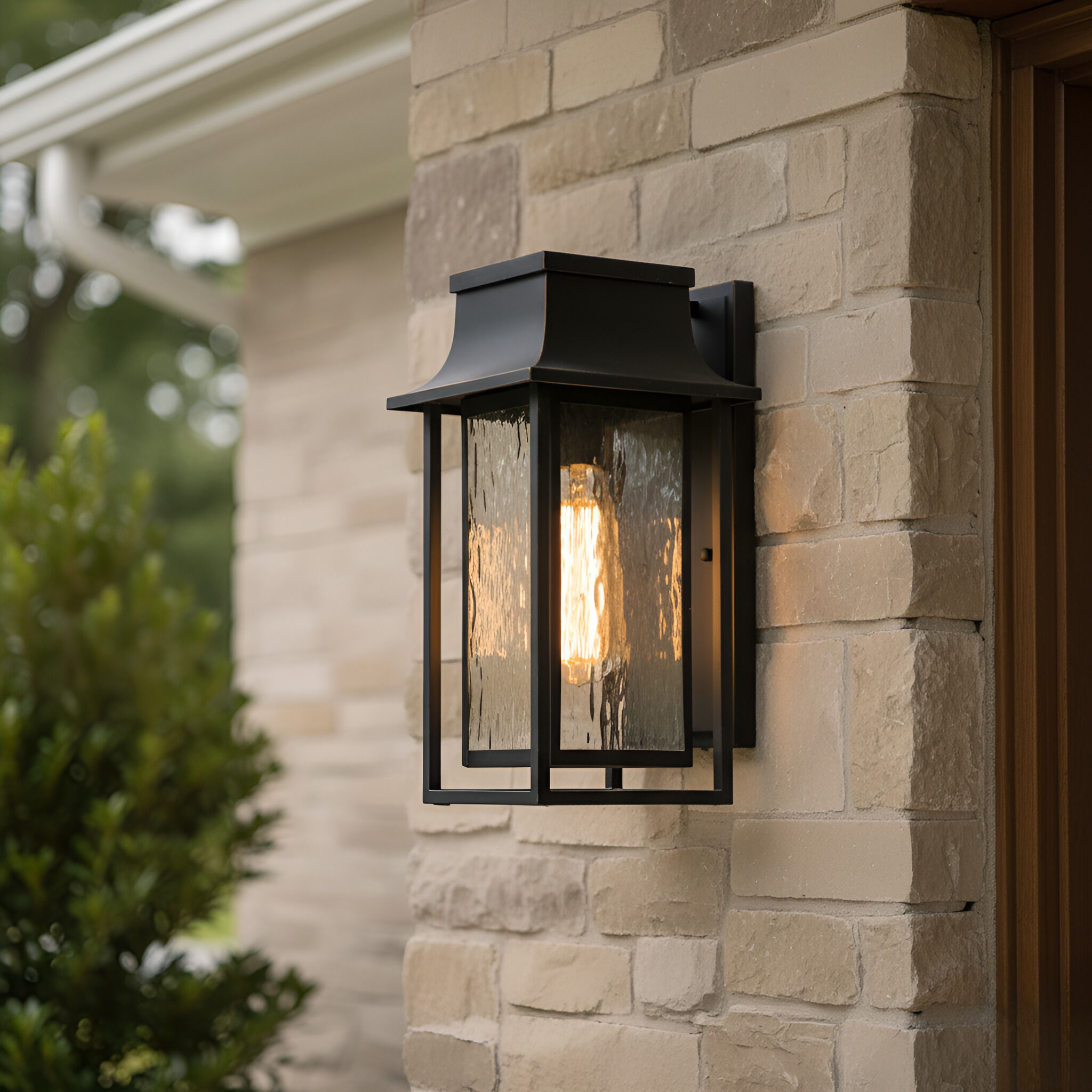 Garner 1 Light 16.5 inch Matte Black Outdoor Wall Lantern