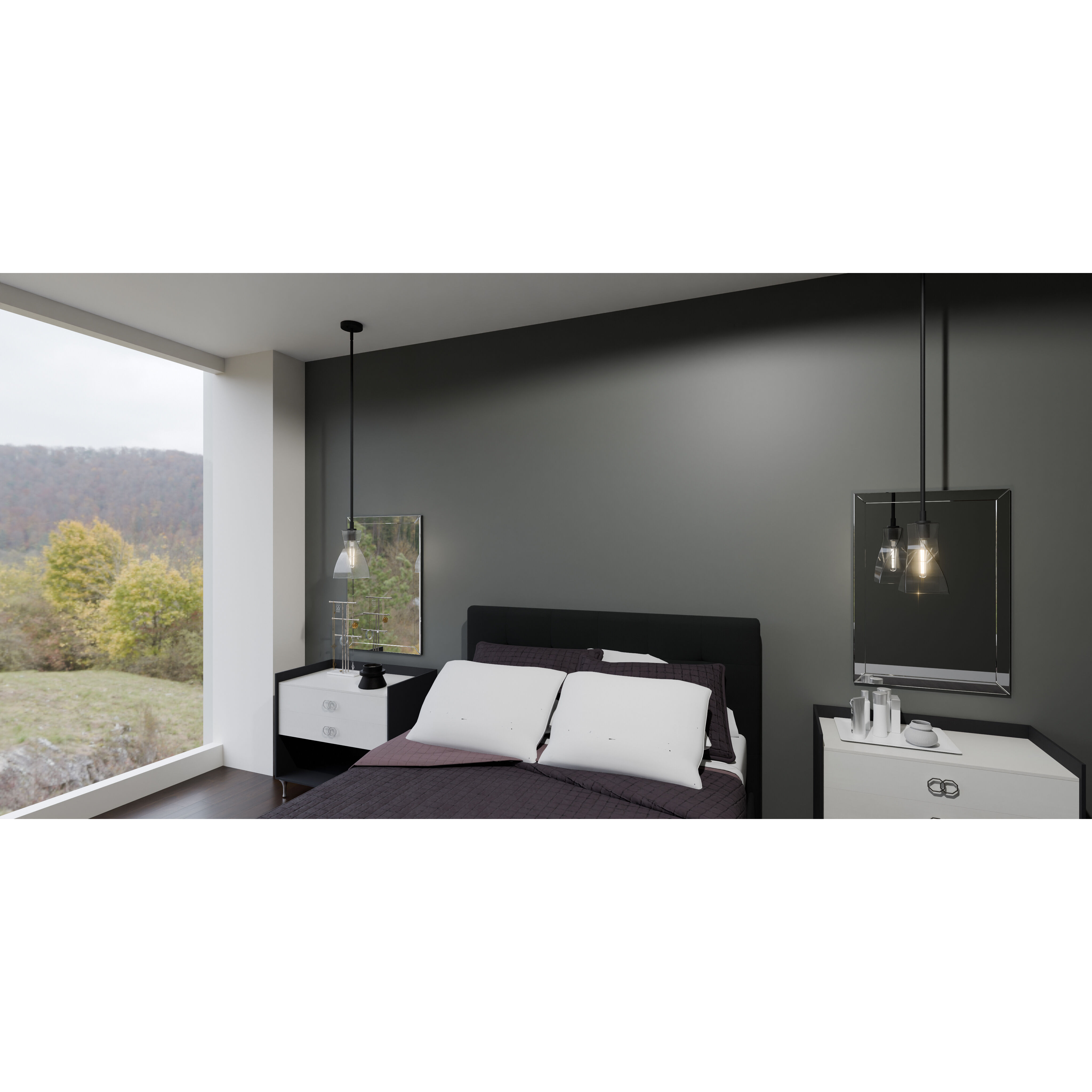 Stetson 1 Light 6 inch Matte Black Mini Pendant Ceiling Light, Small