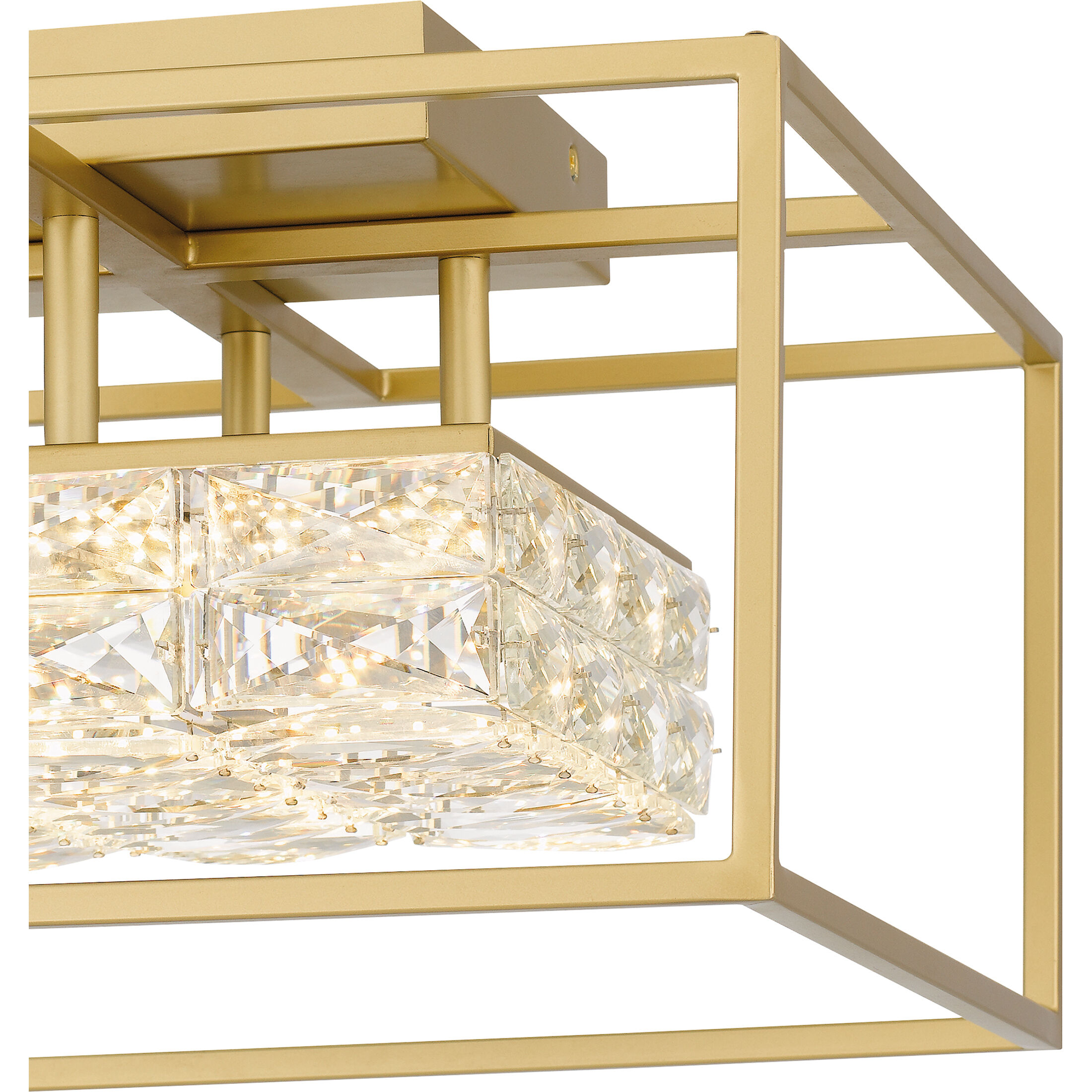 Dazzle LED 16 inch Soft Gold Semi-Flush Mount Ceiling Light