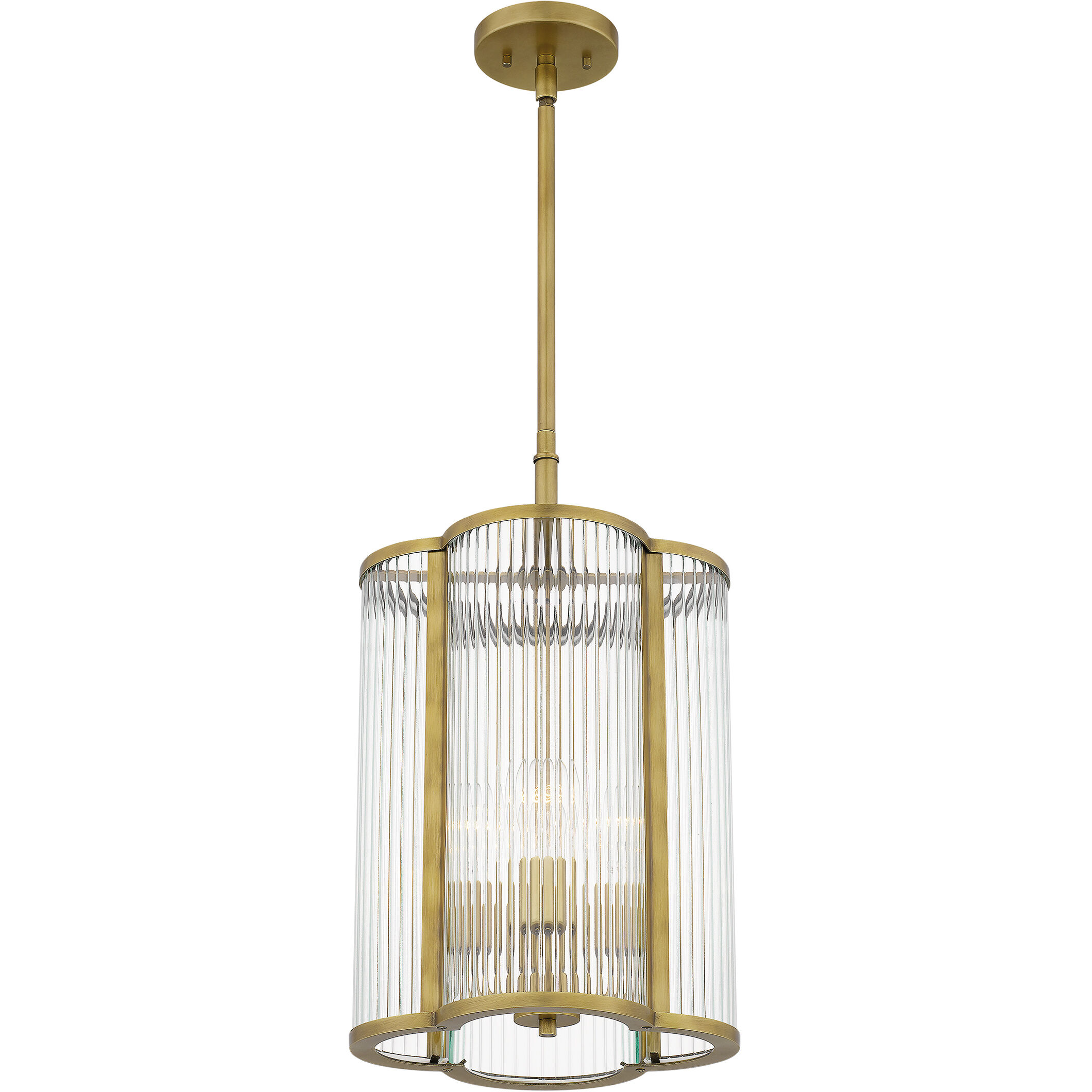 Aster 4 Light 12 inch Weathered Brass Mini Pendant Ceiling Light, Small