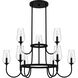 Viscount 9 Light 36 inch Matte Black Chandelier Ceiling Light