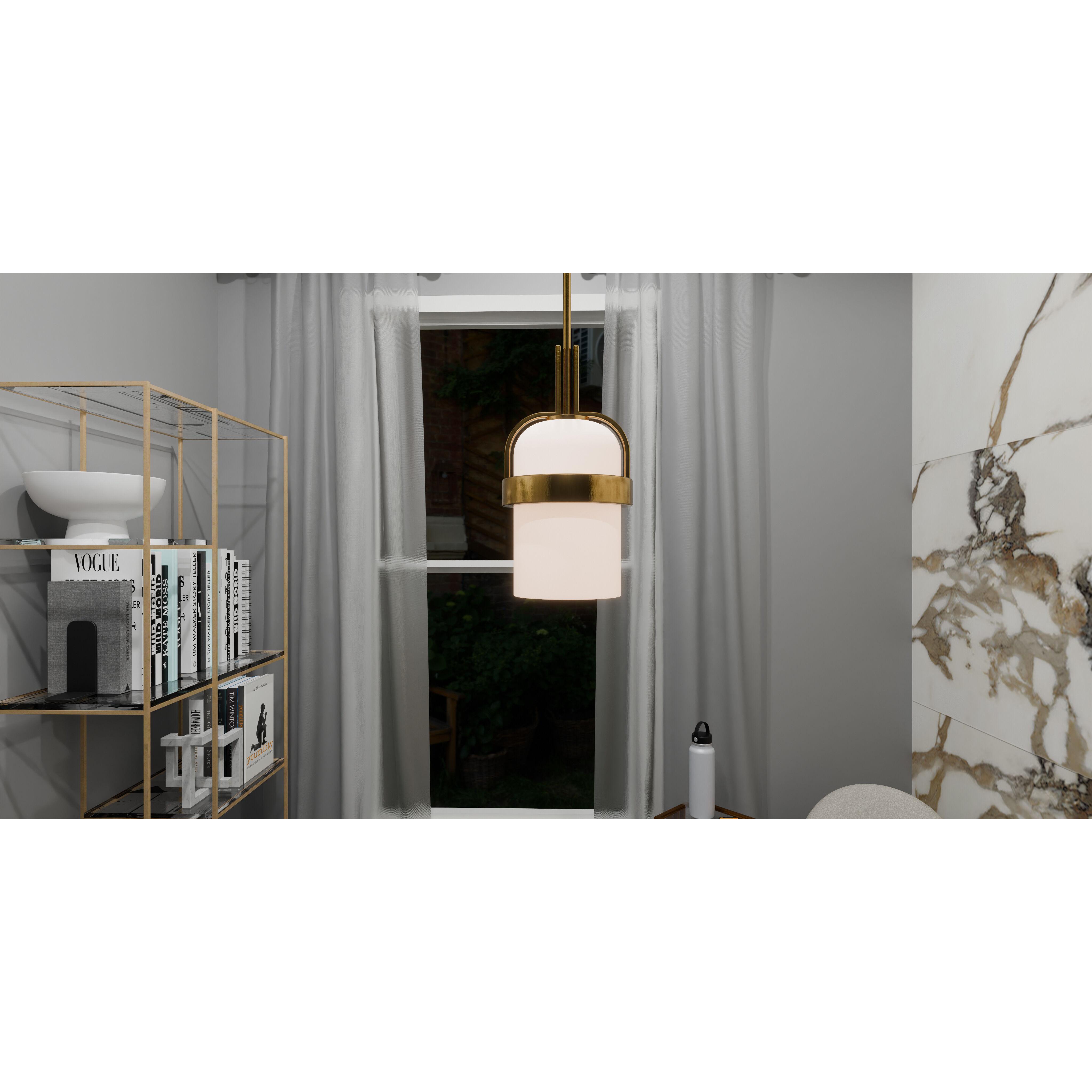 Duval 1 Light 8 inch Aged Brass Mini Pendant Ceiling Light