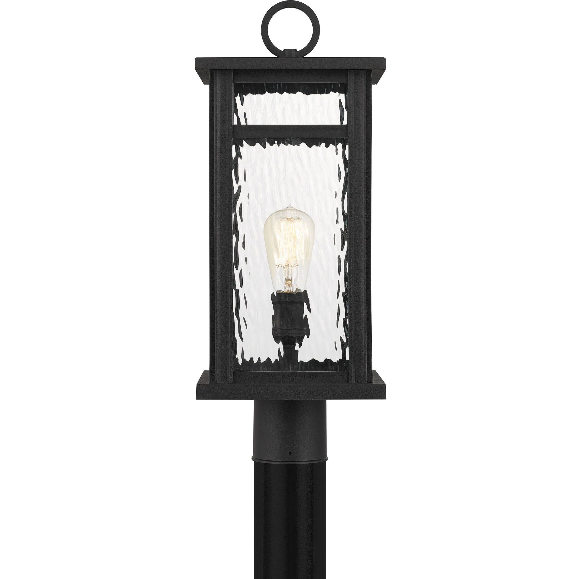 Moira 1 Light 21 inch Earth Black Outdoor Post Lantern, Large