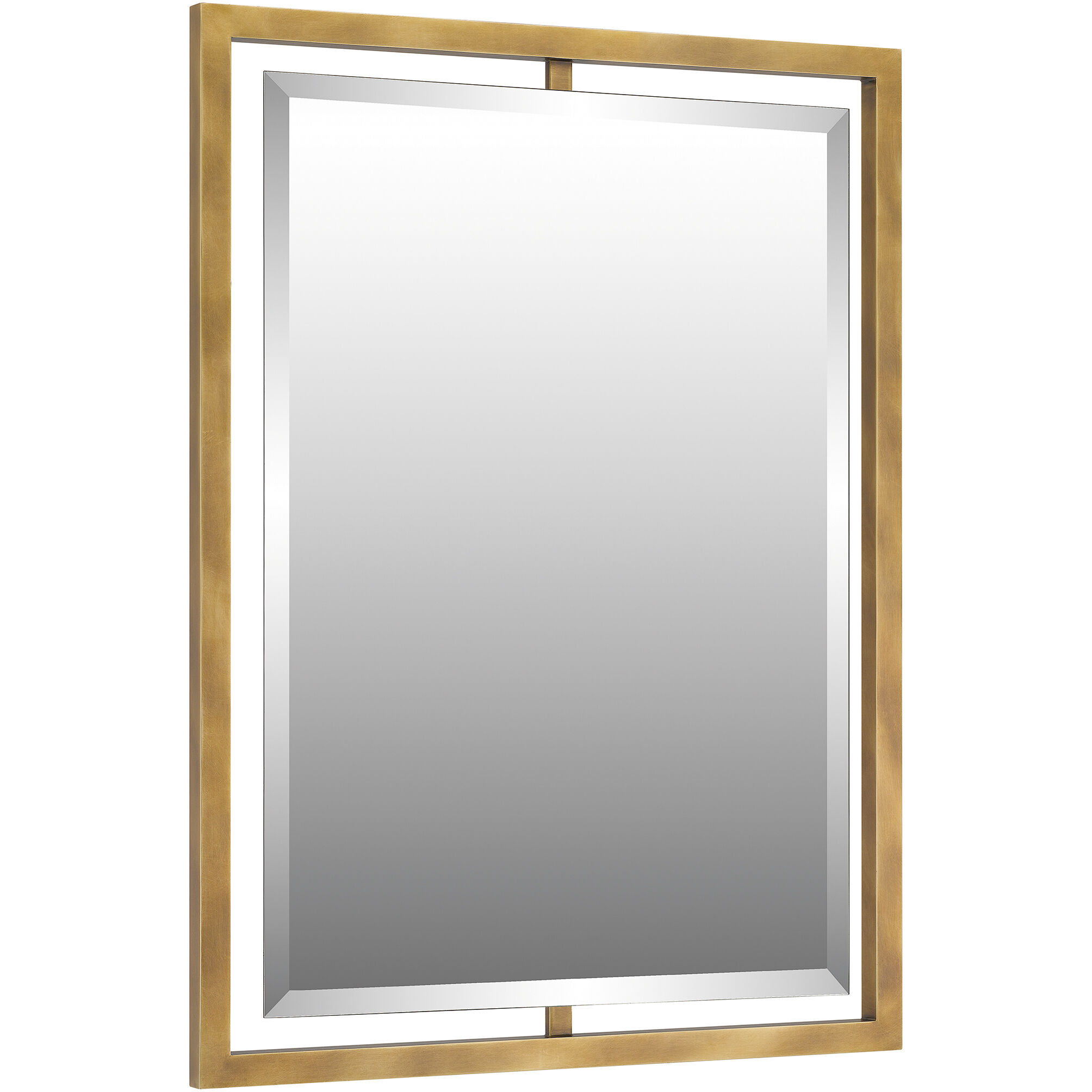 Quoizel Reflections 32 X 24 inch Weathered Brass Mirror