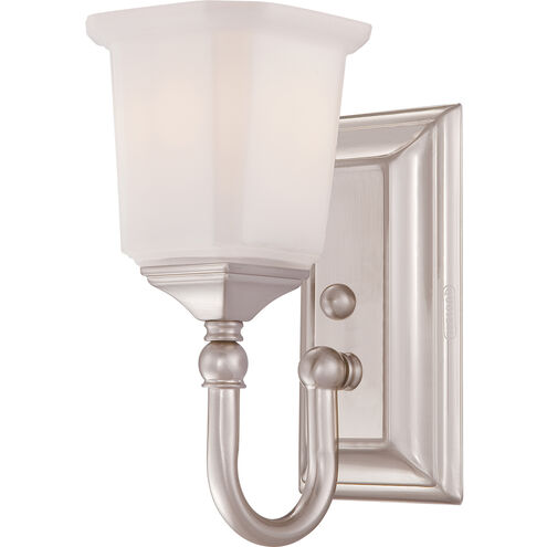 Nicholas 1 Light 7 inch Brushed Nickel Bath Light Wall Light