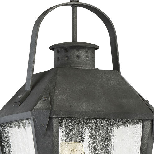 Carriage 1 Light 10 inch Mottled Black Outdoor Hanging Lantern