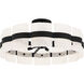 Sweeney 6 Light 30 inch Matte Black Semi-Flush Mount Ceiling Light, Extra Large