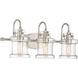 Danbury 3 Light 24 inch Brushed Nickel Bath Light Wall Light