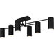 Foreland 6 Light 50 inch Matte Black Semi-Flush Mount Ceiling Light, Extra Large