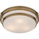 Grafton 3 Light 16 inch Weathered Brass Flush Mount Ceiling Light, Medium