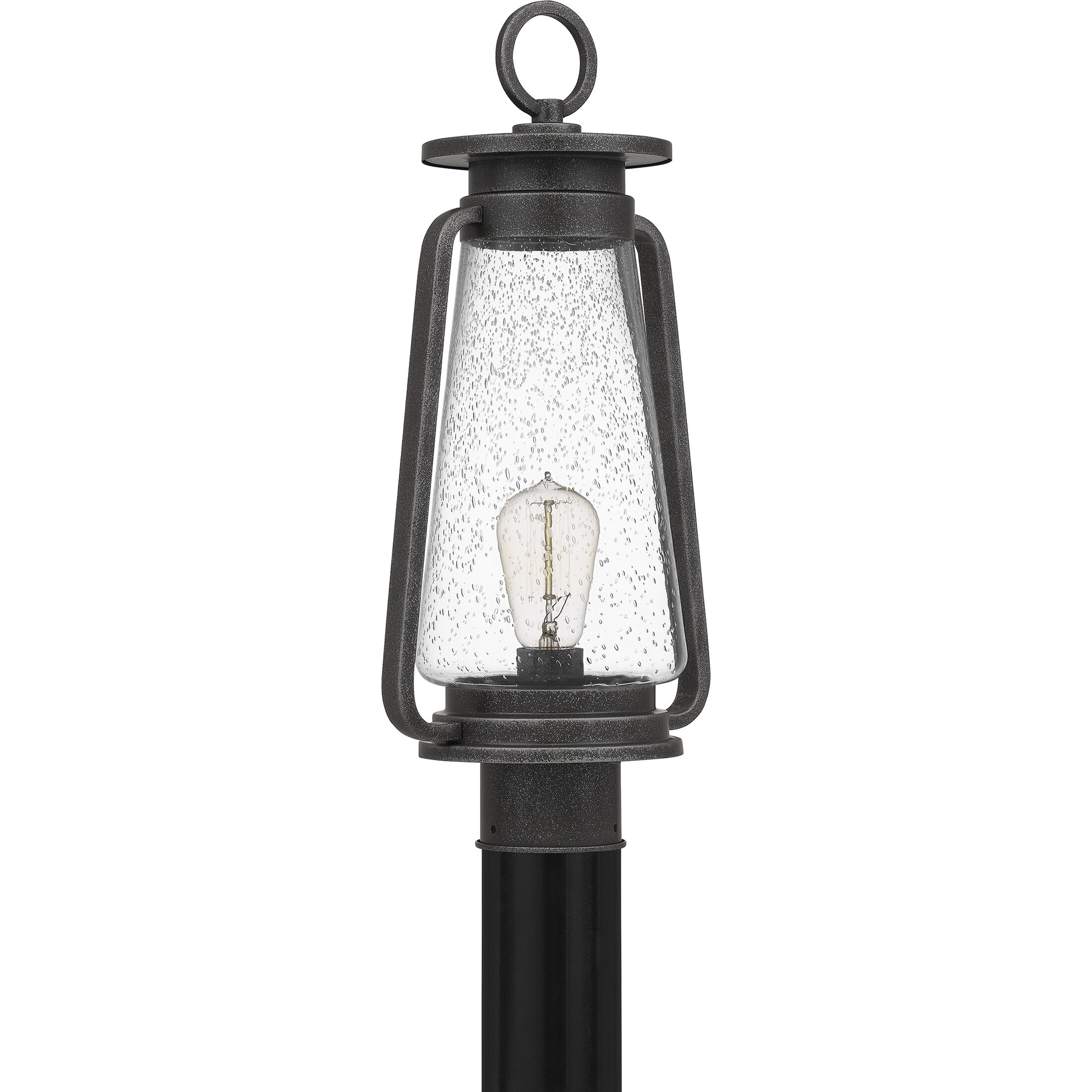 Sutton 1 Light 19.25 inch Speckled Black Outdoor Post Lantern, Large