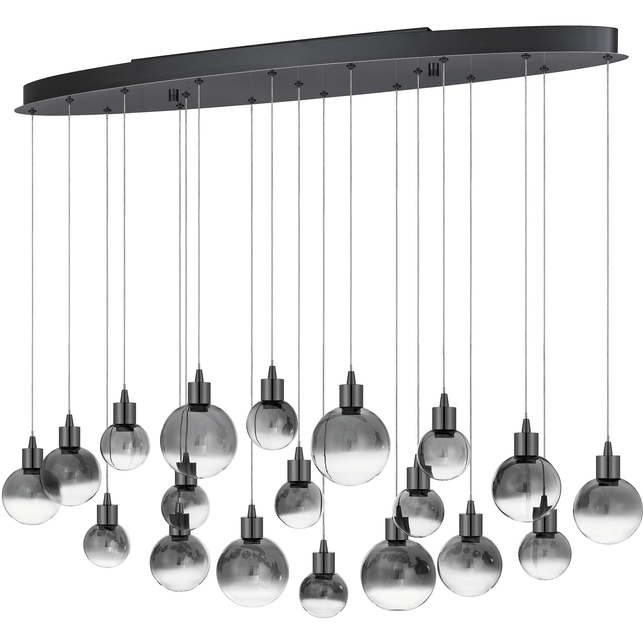 Shadow LED 43 inch Black Chrome Island Light Ceiling Light