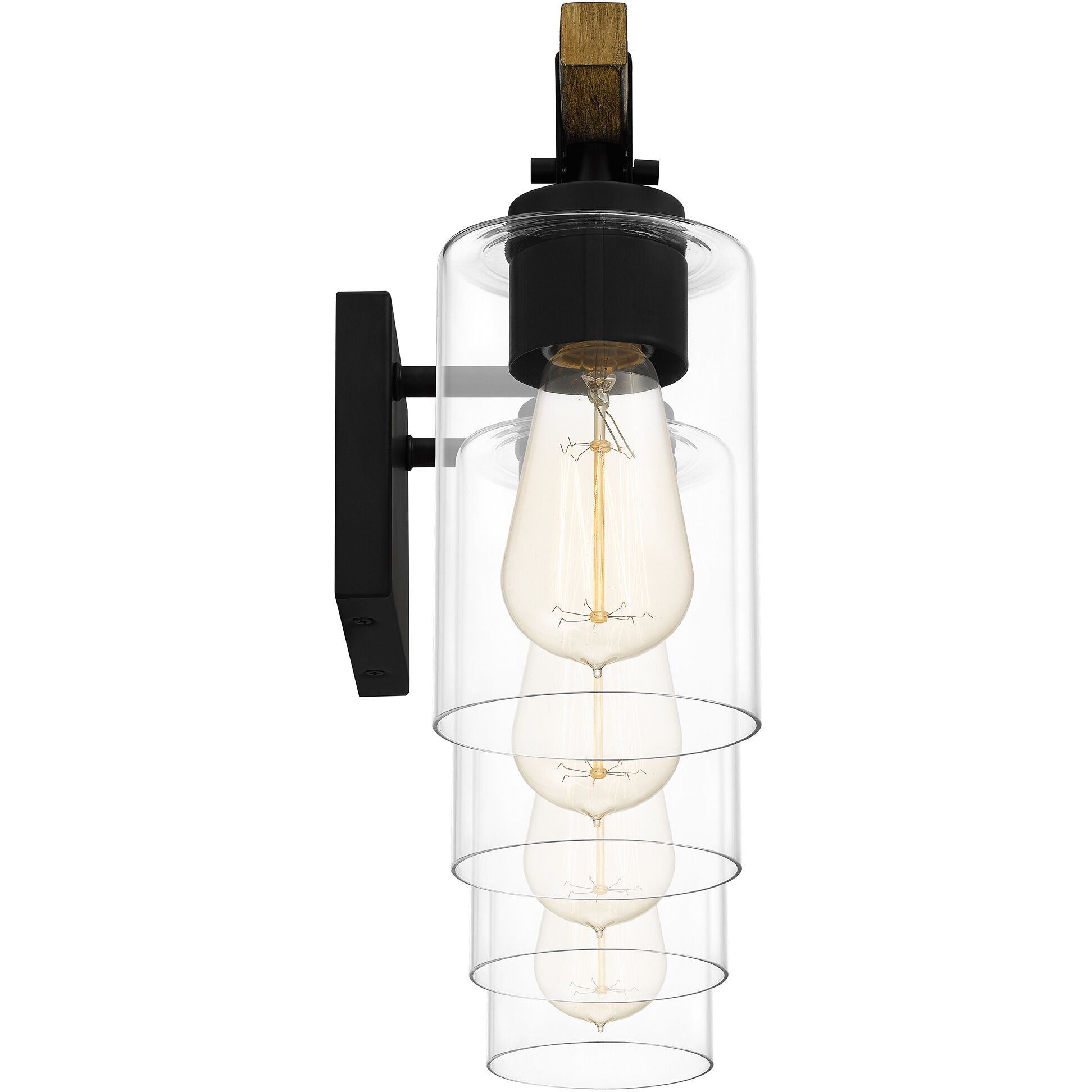 Devon Court 4 Light 32 inch Matte Black Bath Light Wall Light