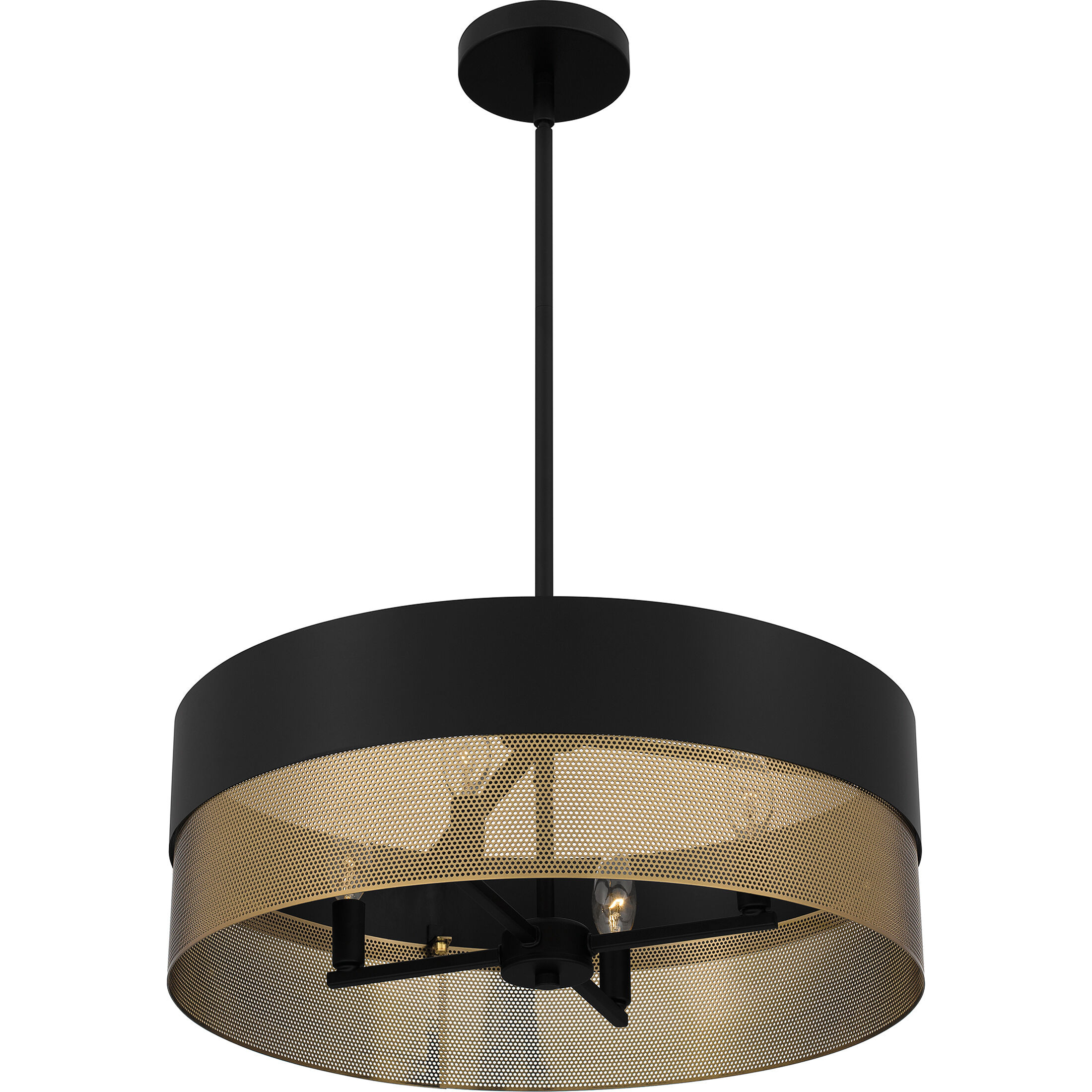 Quoizel QP6740MBK Alani 4 Light 20 inch Matte Black Pendant