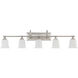 Nicholas 5 Light 42 inch Brushed Nickel Bath Light Wall Light