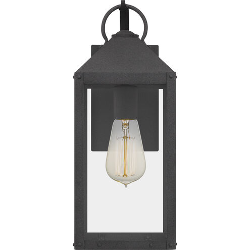 Thorpe 1 Light 15 inch Mottled Black Outdoor Wall Lantern, Medium