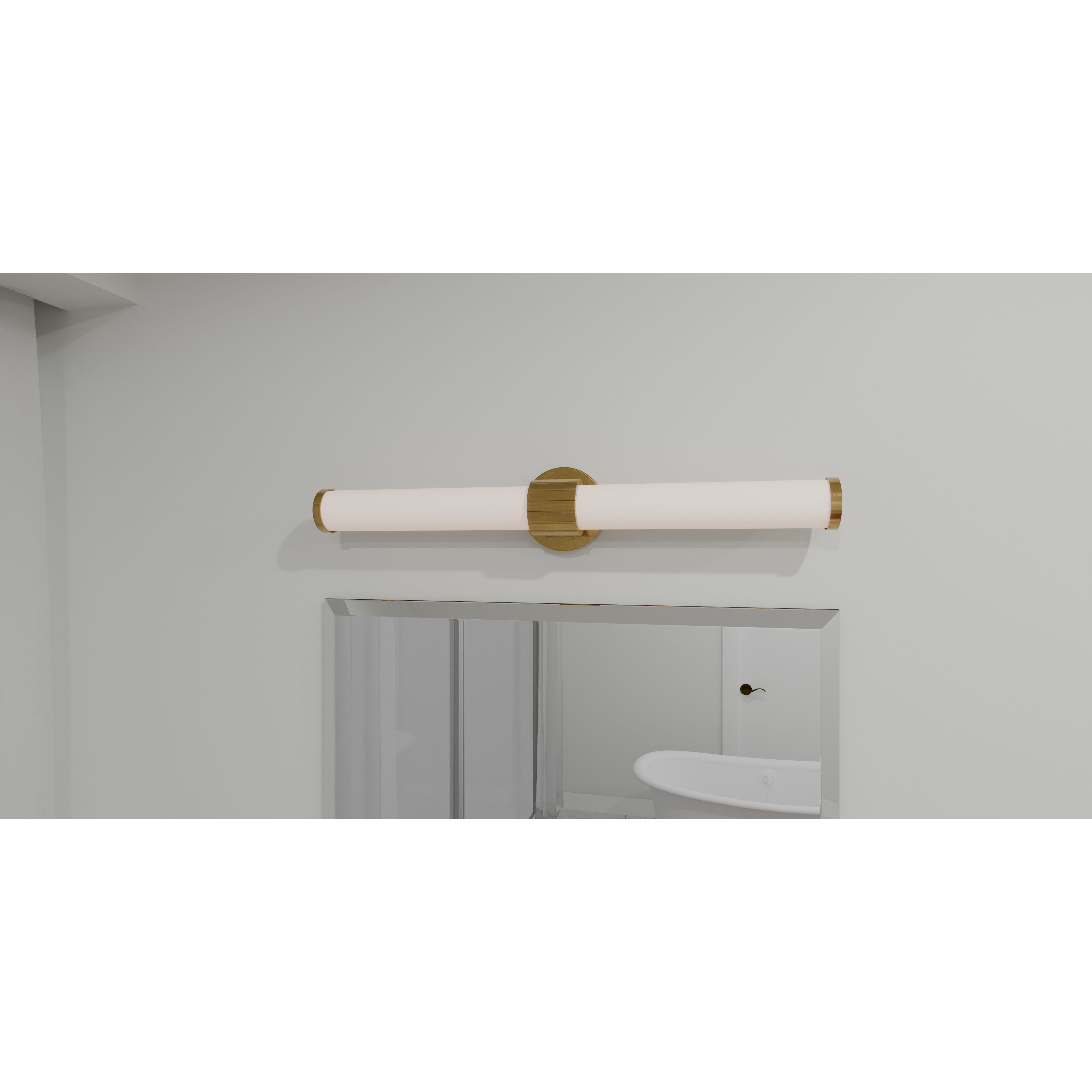 Kaye LED 28 inch Aged Brass Bath Light Wall Light, Large