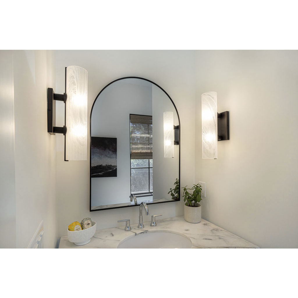 Curran Wall Sconce Wall Light in Matte Black, Small