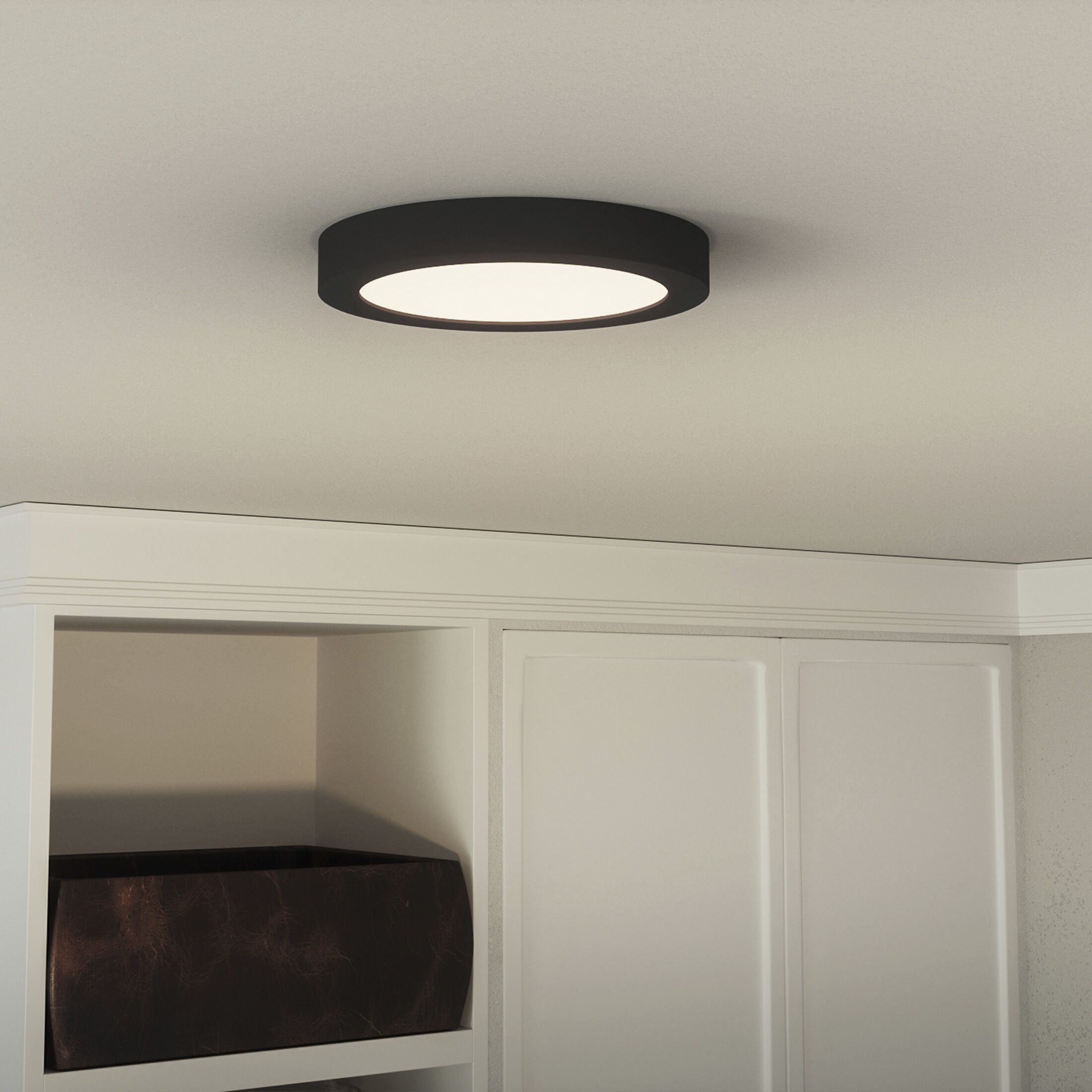 Outskirts 8 inch Earth Black Flush Mount Ceiling Light