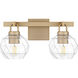 Celina 2 Light 16 inch Bronze Gold Bath Light Wall Light, Medium