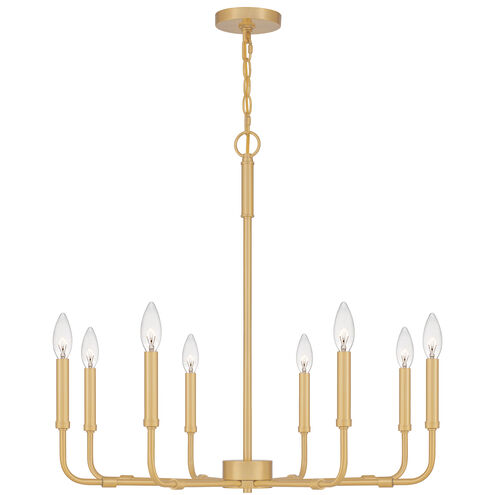 Quoizel Abner 8 Light 28 inch Aged Brass Chandelier Ceiling Light ABR5028AB - Open Box