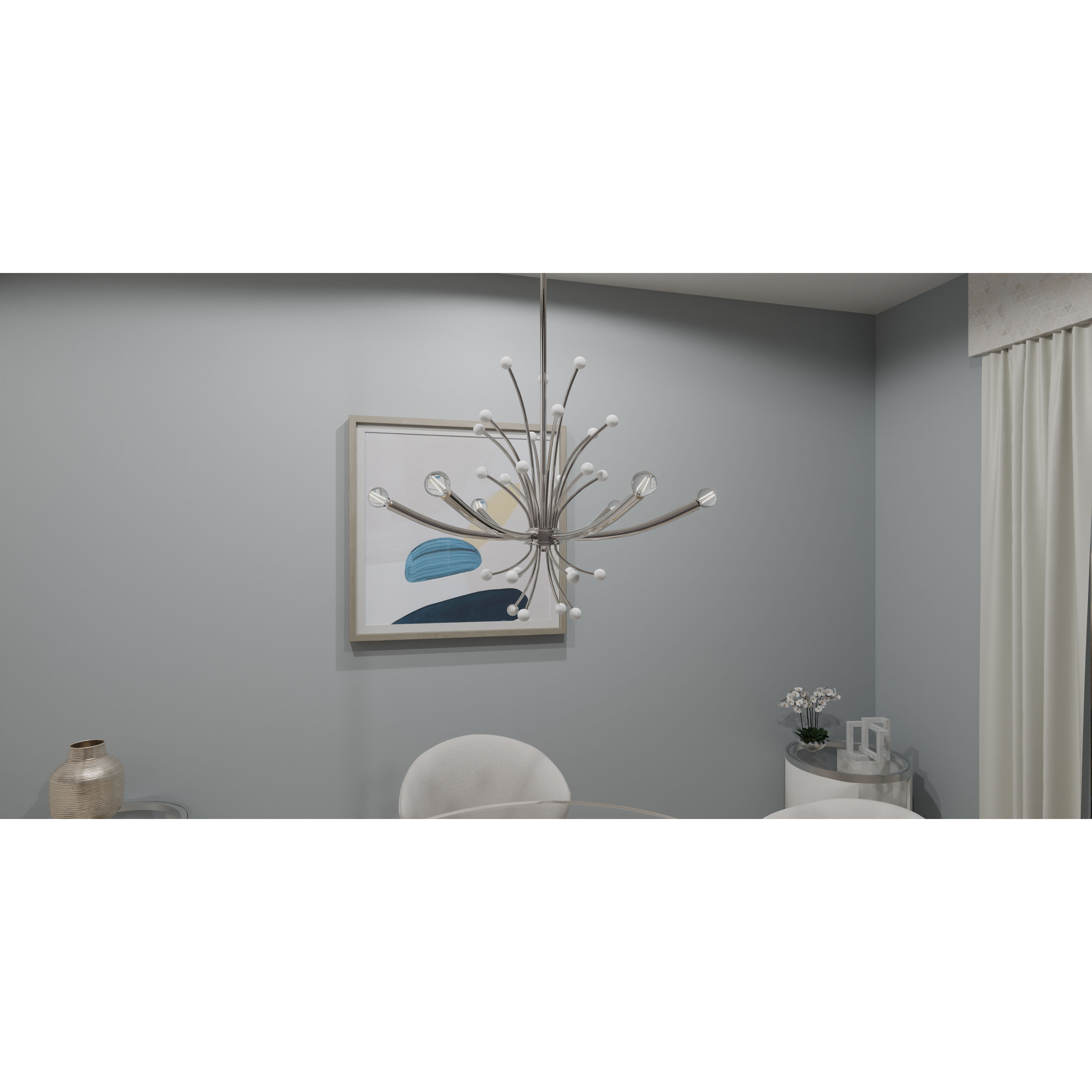 Kiera 6 Light 29 inch Polished Nickel Chandelier Ceiling Light