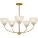 Whitecap 5 Light 28 inch Brushed Gold Chandelier Ceiling Light