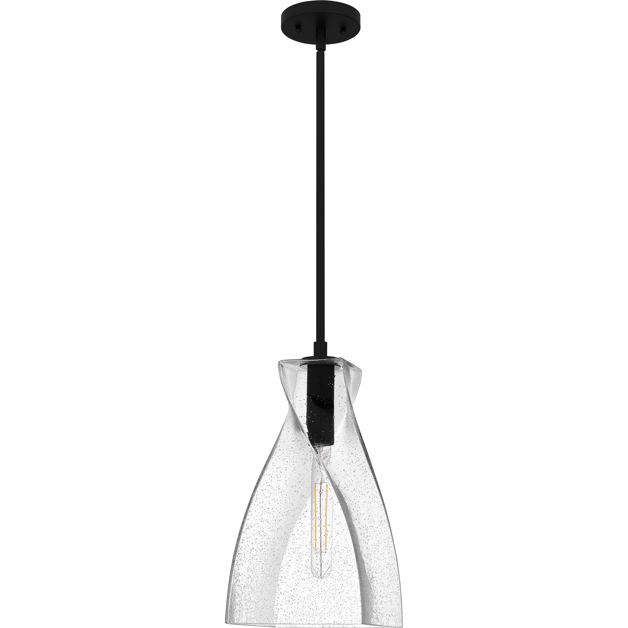 Stetson 1 Light 8 inch Matte Black Mini Pendant Ceiling Light, Small