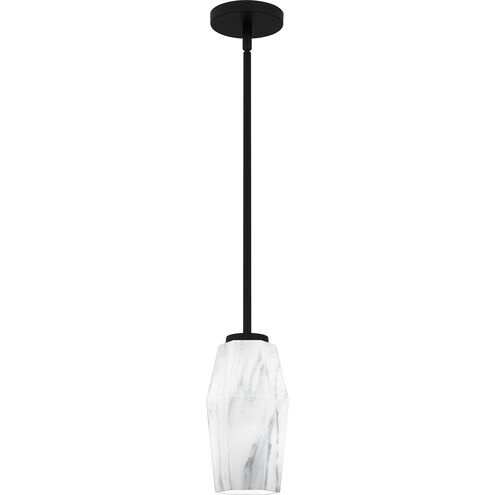 Fogel 1 Light 5 inch Matte Black Mini Pendant Ceiling Light, Small