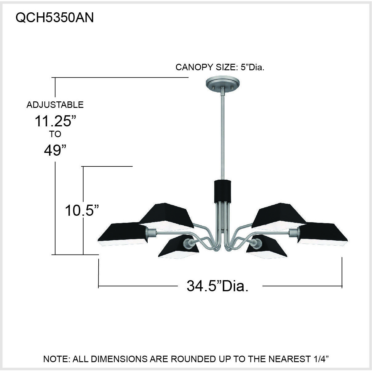 Sienna 6 Light 34.5 inch Antique Nickel Chandelier Ceiling Light
