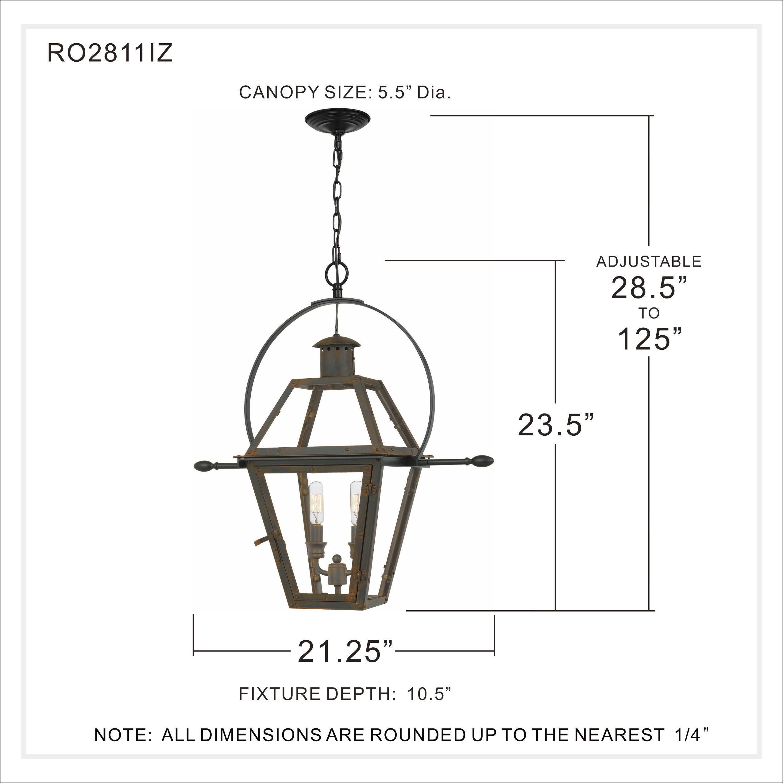 Rue De Royal 2 Light 21.25 inch Industrial Bronze Pendant Ceiling Light
