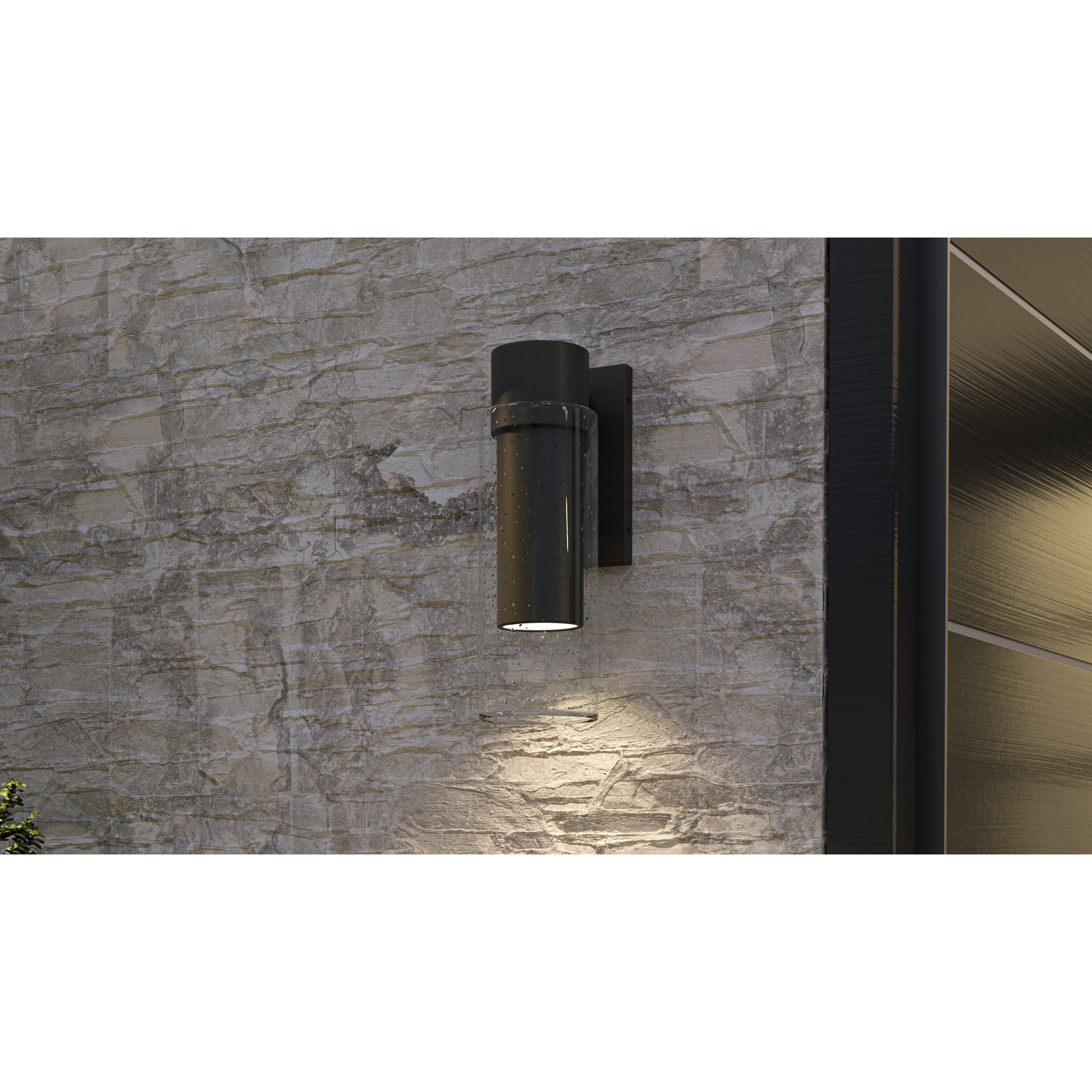 Sawyer LED 15 inch Matte Black Outdoor Wall Lantern, Medium