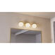 Spherical 3 Light 22.5 inch Aged Brass Bath Light Wall Light, Large