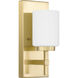 Wilburn LED 6 inch Satin Brass Bath Light Wall Light