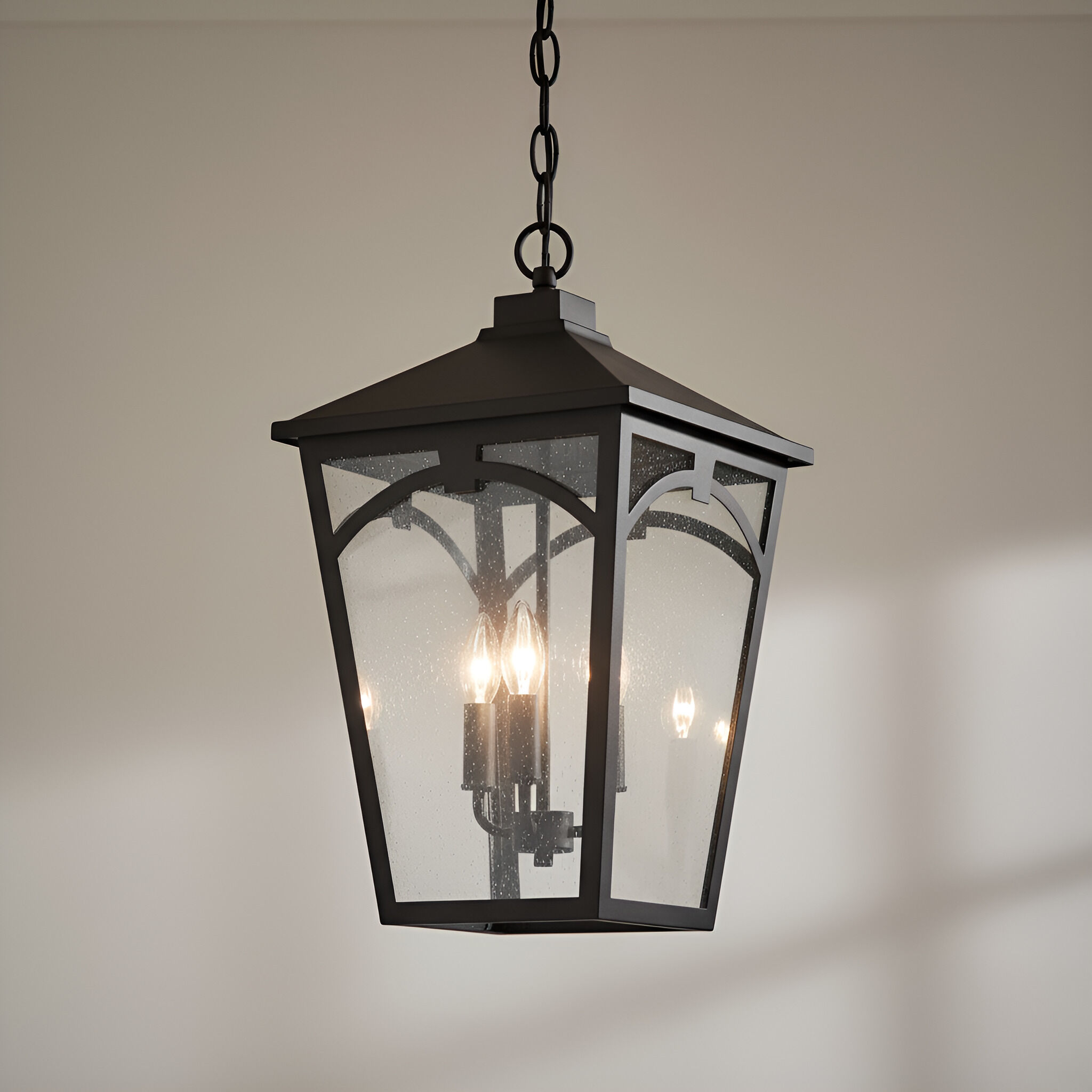 Jaxon 4 Light 10.75 inch Western Bronze Outdoor Hanging Lantern