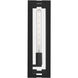 Young 1 Light 18 inch Matte Black Outdoor Wall Lantern