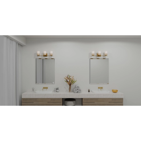 Tenley 3 Light 24.25 inch Aged Brass Bath Light Wall Light, Large
