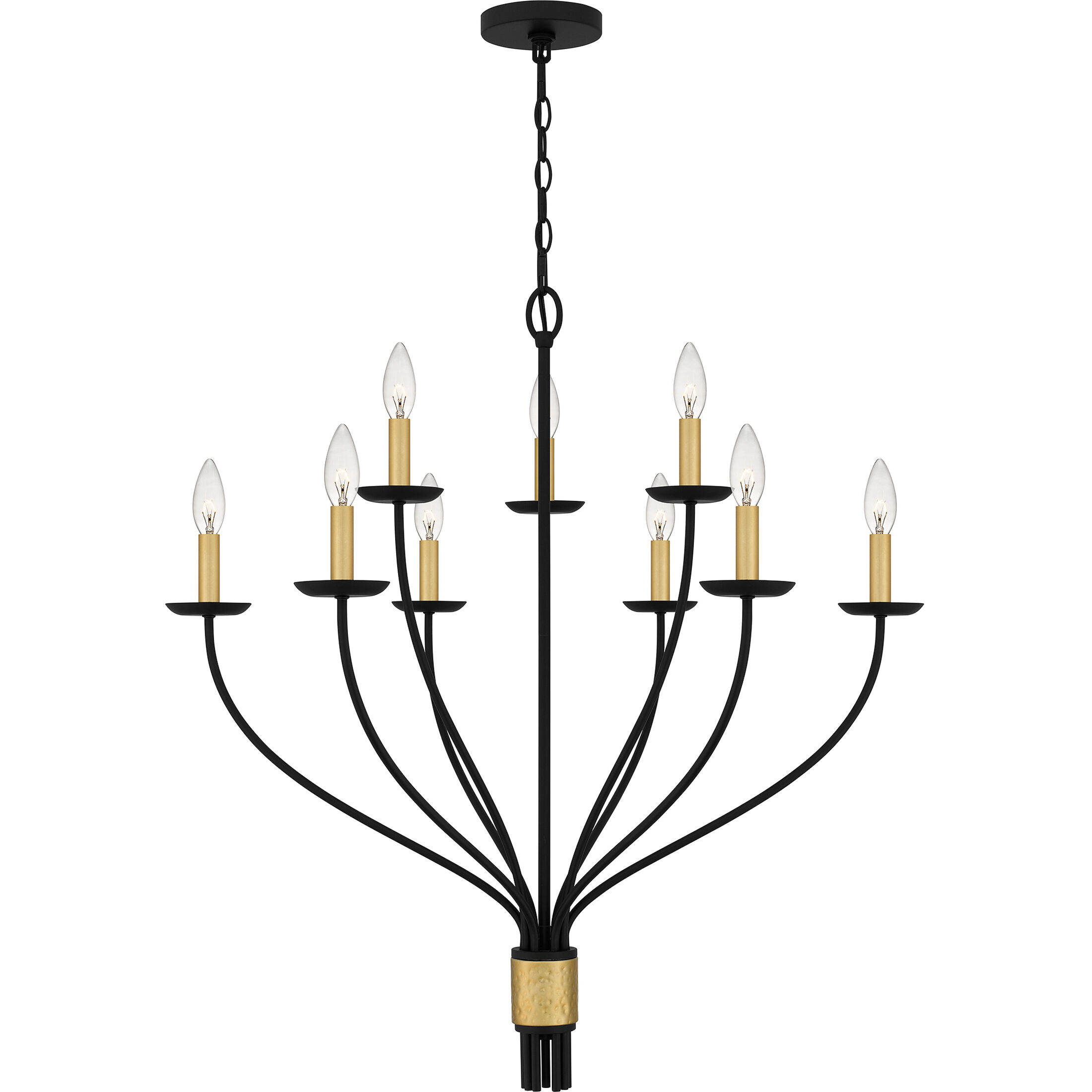 Margaret 9 Light 32 inch Matte Black Chandelier Ceiling Light
