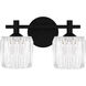 Spade LED 13.5 inch Matte Black Bath Light Wall Light, Medium