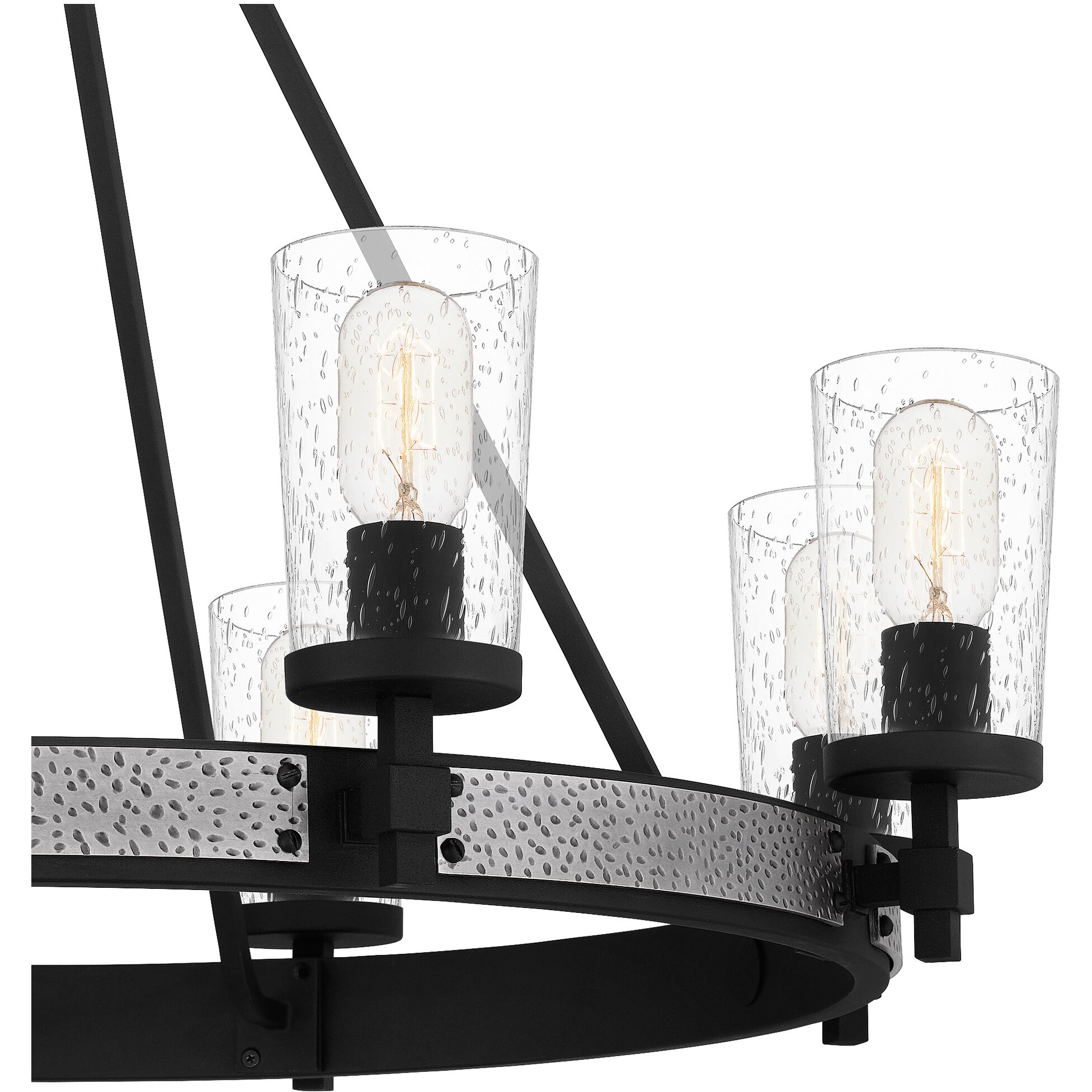 Alpine 8 Light 32 inch Earth Black Chandelier Ceiling Light