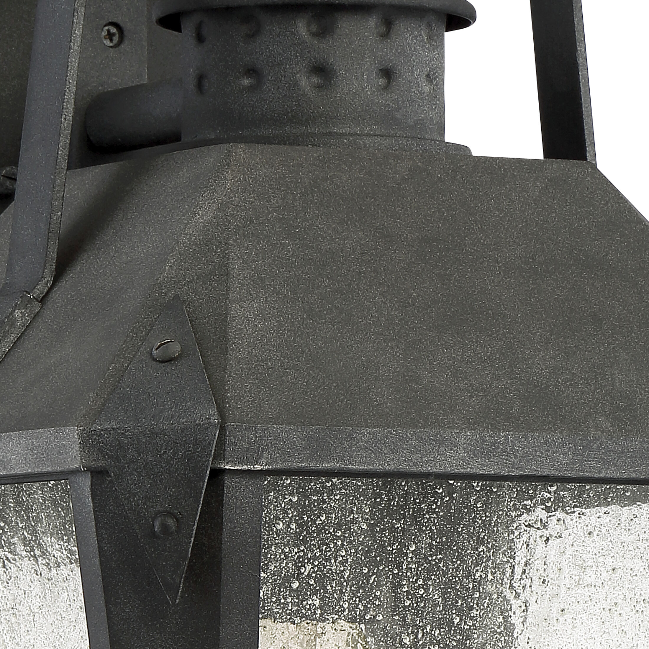 Carriage 1 Light 19 inch Mottled Black Outdoor Wall Lantern