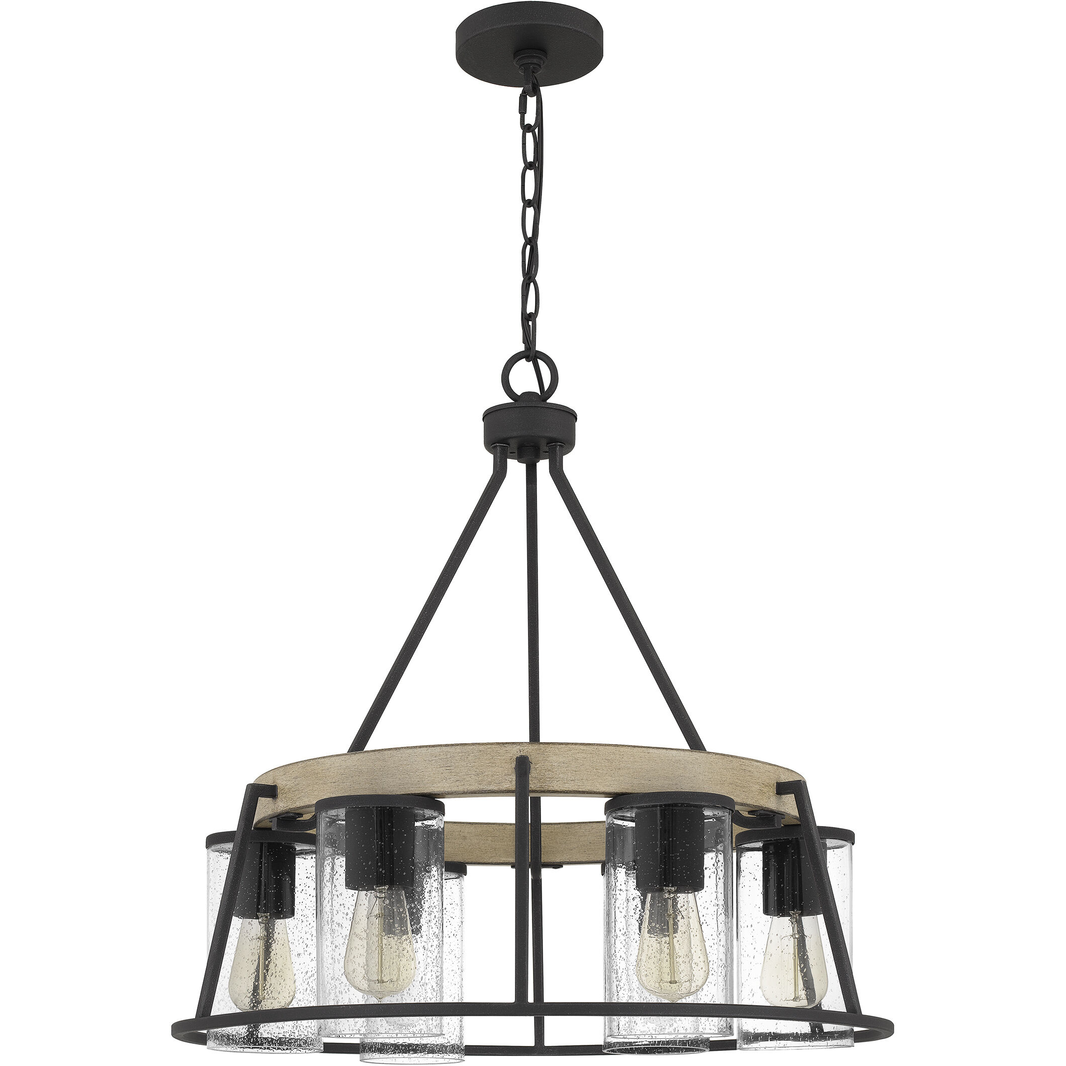Brockton 6 Light 25 inch Grey Ash Chandelier Ceiling Light